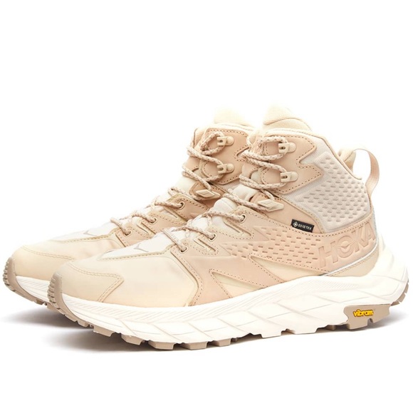 NWT Hoka Anacapa Mid GTX Hiking Shoes Shifting Sand / Eggnog Gore Tex Boots - Picture 14 of 16